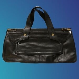 Kate Landry Large Leather Purse with Brass Hardware